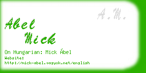 abel mick business card
